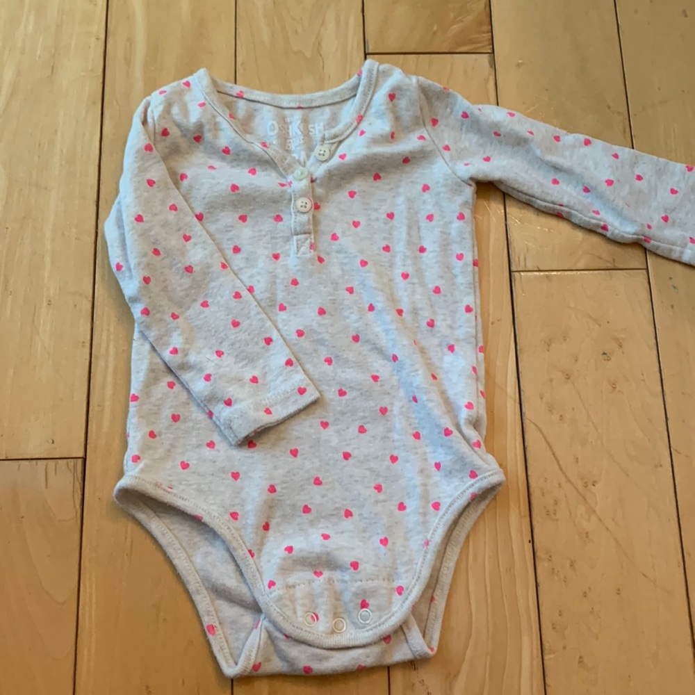 Crazy soft long-sleeve onesie from OshKosh, 12 months!